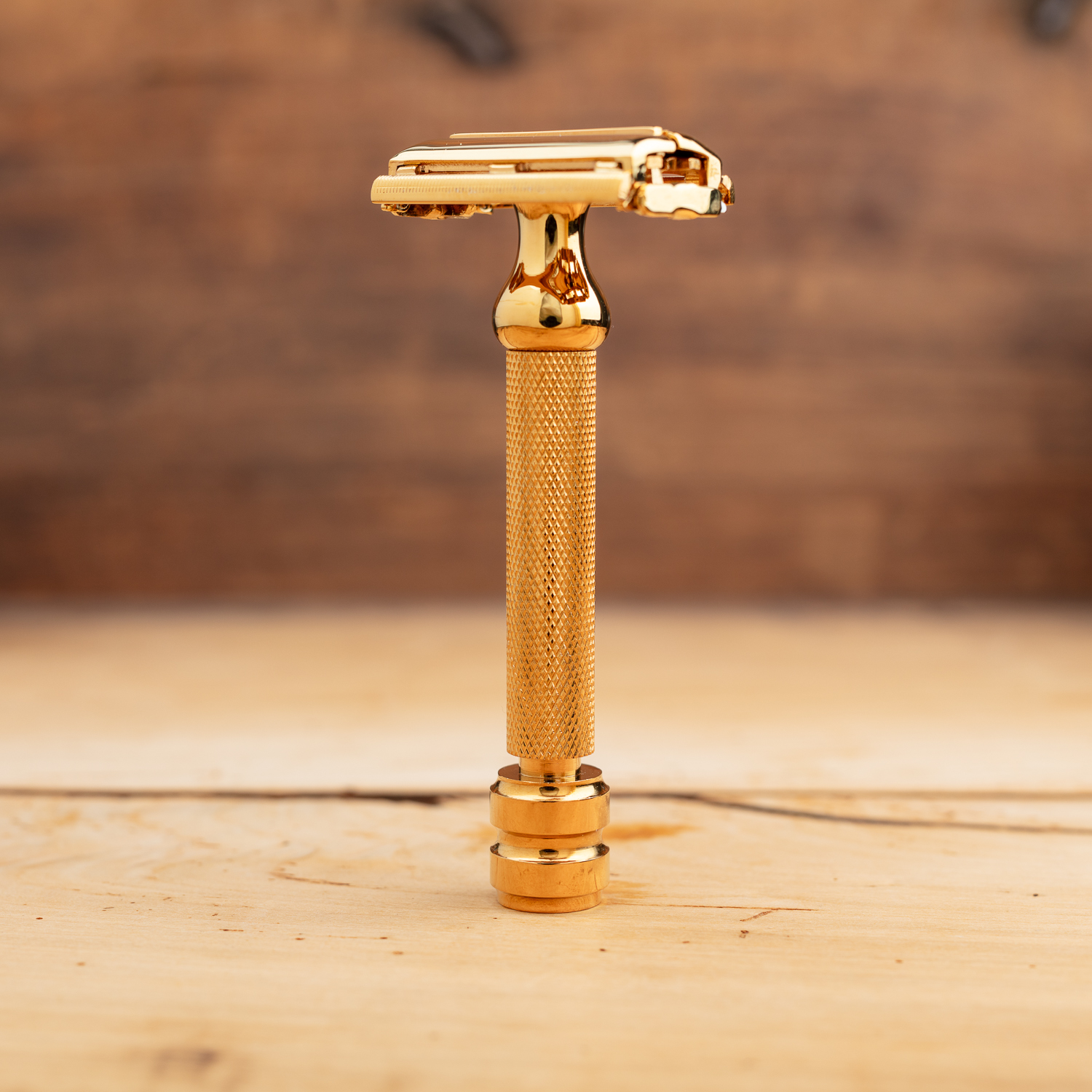 Rasoir de sureté "papillon" métal doré