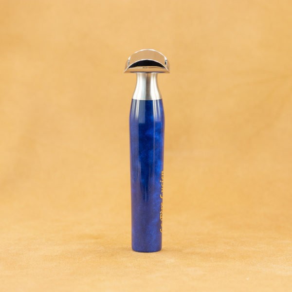 rasoir-de-securite-artisanal-mred-manche-resine-bleue