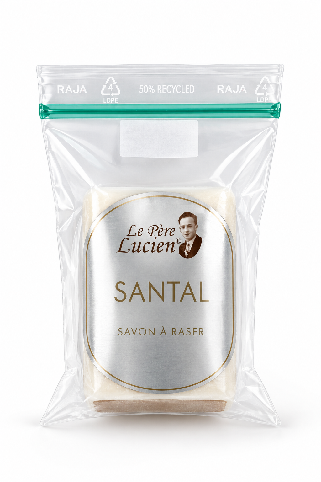 Recharge savon du barbier au karité, 98g – Santal